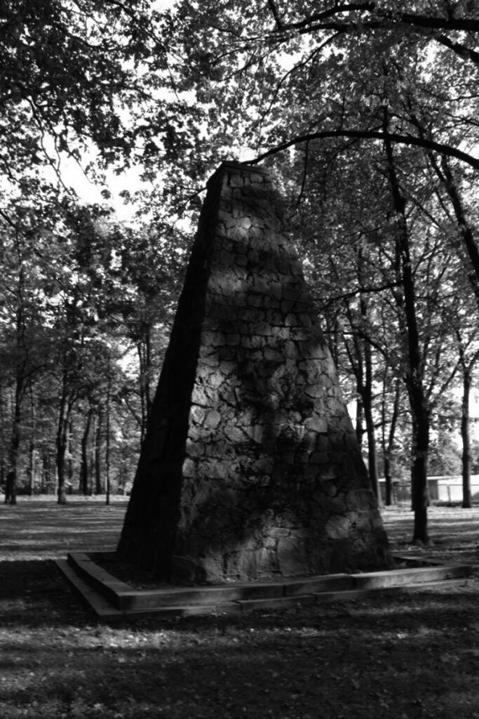 Pomnik w parku w Jasieniu